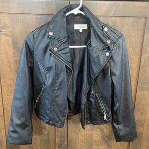 Black leather jacket